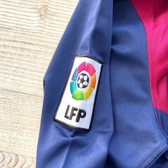 2014 2015 Nike Long Sleeve Barcelona Messi Home Football Jersey | Medium - Picture 6 of 10